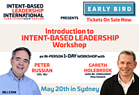 Introduction to Intent-Based Leadership Workshop - Live in Sydney! Introduction to Intent-Based Leadership Workshop - Live in Sydney!