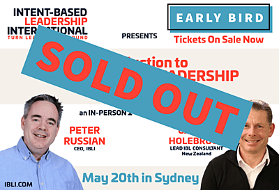 SOLD OUT: Introduction to Intent-Based Leadership Workshop - Live in Sydney!
